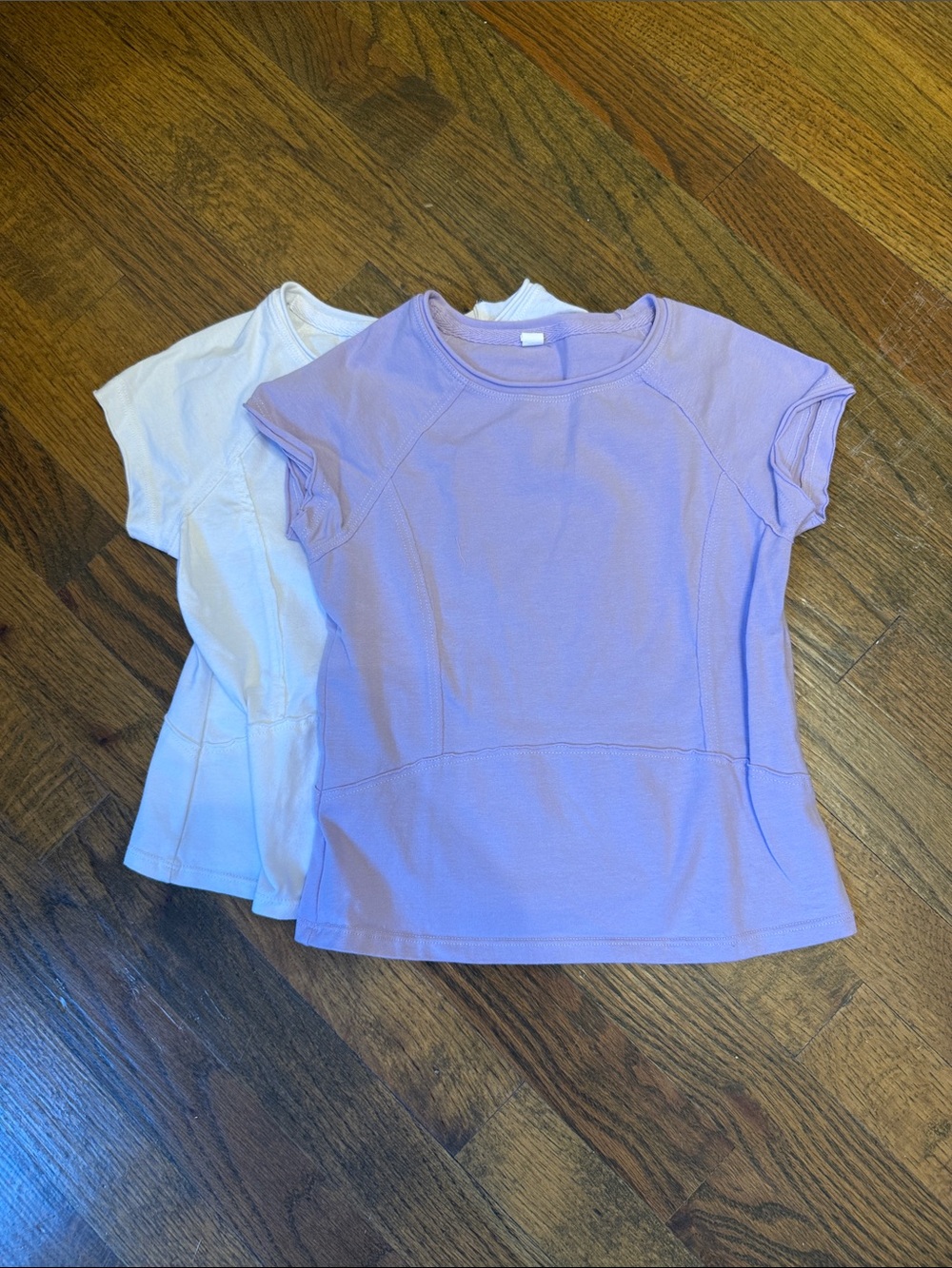 Purple and white Tees